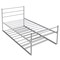 Twin Size Metal Bed Frame Platform with Headboard-Silver